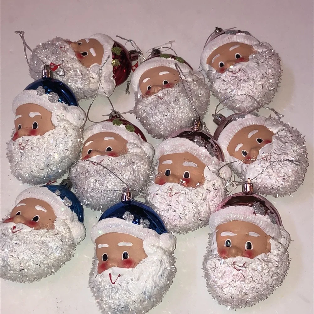 Santa Ornaments Retro Santa Ornaments New but look old Santa Claus Ornaments
